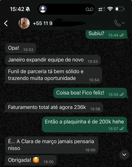 Depoimento de aluno